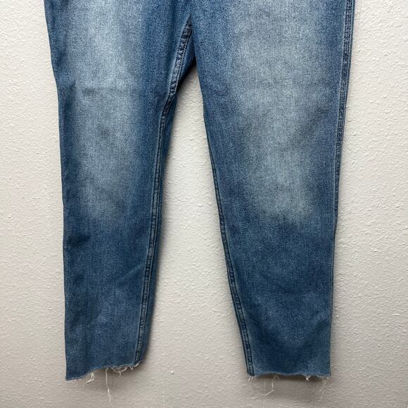 Hollister Ultra High Rise Mom Jean Vintage Stretch Raw Hem Womens Size 28 - Picture 4 of 12